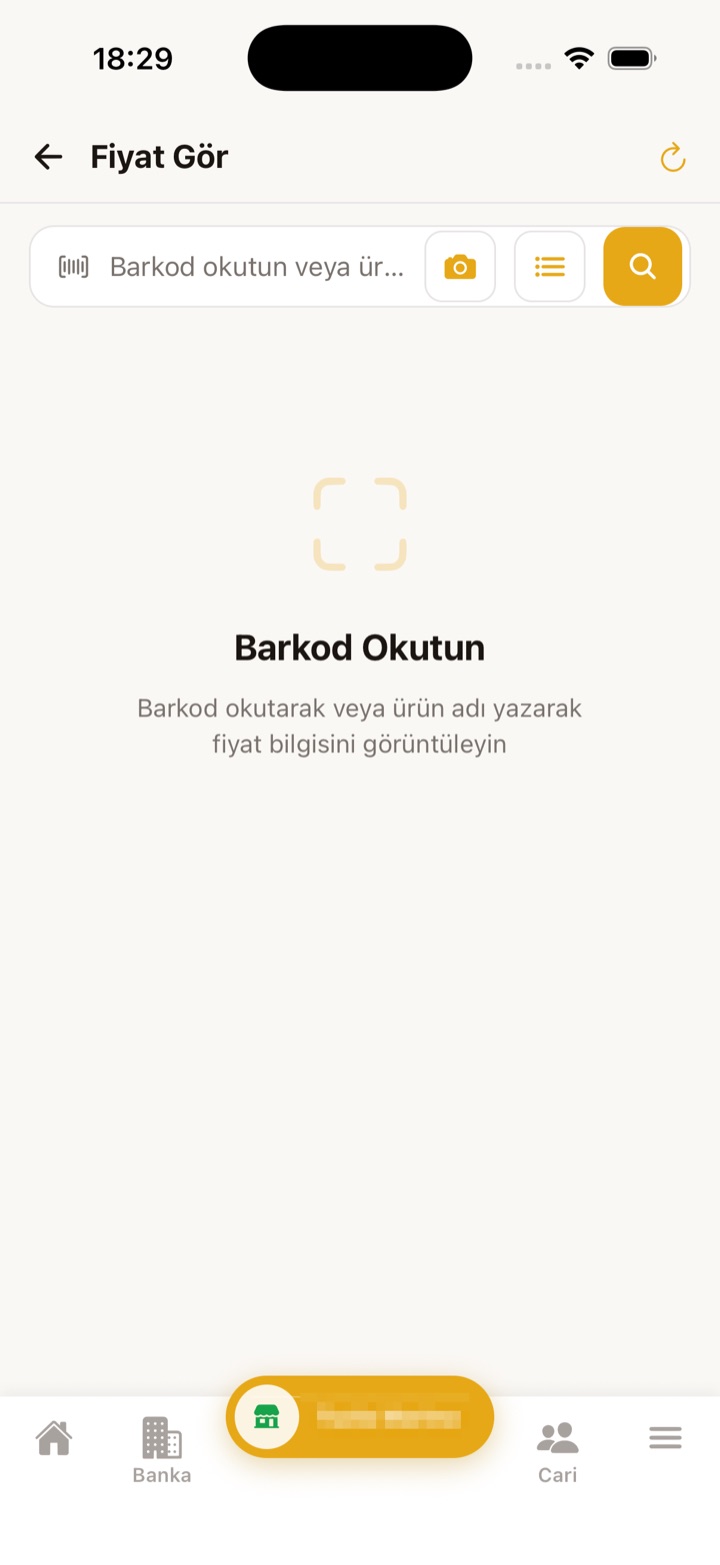 Fiyat Gör — barkod okutarak anlık fiyat ekranı