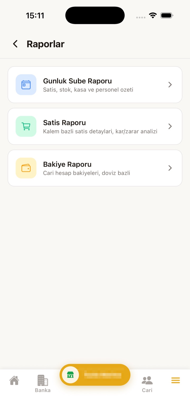 Terminal Gold mobil — Raporlar